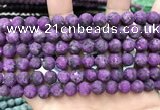 CLJ589 15 inches 8mm round matte sesame jasper beads