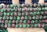 CLJ595 15 inches 8mm round matte sesame jasper beads