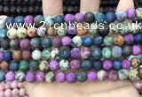 CLJ600 15 inches 8mm round matte sesame jasper beads