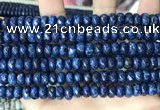 CLJ621 15 inches 5*8mm faceted round sesame jasper beads