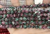 CLJ627 15 inches 8mm faceted nuggets sesame jasper beads