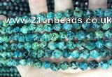 CLJ629 15 inches 8mm faceted nuggets sesame jasper beads