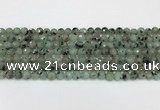 CLJ640 15.5 inches 6mm faceted round sesame jasper beads wholesale