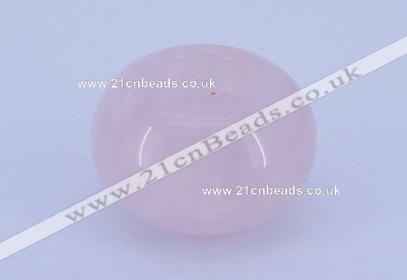 CLO01 19*30mm rondelle loose rose quartz gemstone beads wholesale