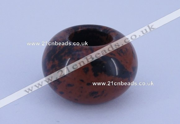 CLO07 19*30mm rondelle loose mahogany obsidian gemstone beads wholesale