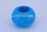CLO14 19*30mm faceted rondelle loose turquoise gemstone beads wholesale