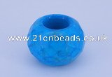 CLO14 19*30mm faceted rondelle loose turquoise gemstone beads wholesale