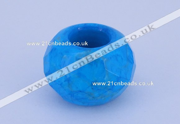 CLO14 19*30mm faceted rondelle loose turquoise gemstone beads wholesale