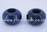 CLO17 19*30mm rondelle loose blue dumortierite gemstone beads wholesale