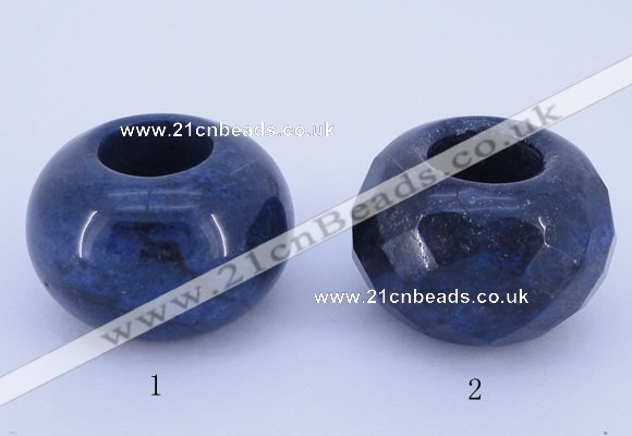 CLO17 19*30mm rondelle loose blue dumortierite gemstone beads wholesale