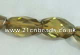 CLQ06 15.5 inches faceted rice natural lemon quartz beads