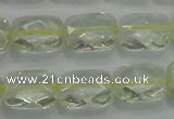 CLQ101 15 inches 13*18mm faceted rectangle natural lemon quartz beads