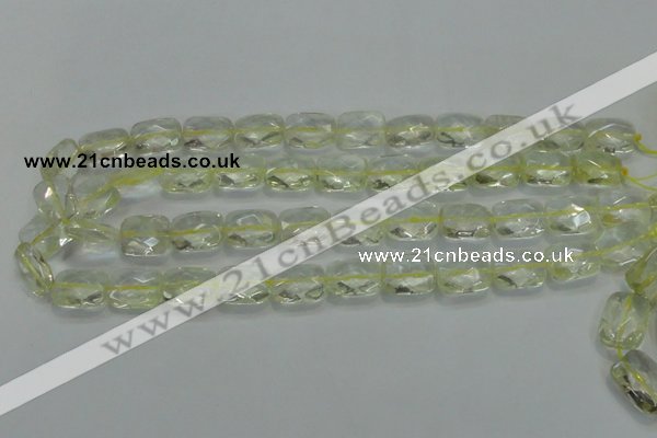 CLQ101 15 inches 13*18mm faceted rectangle natural lemon quartz beads