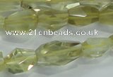 CLQ102 8*12mm - 12*22mm faceted nuggets natural lemon quartz beads