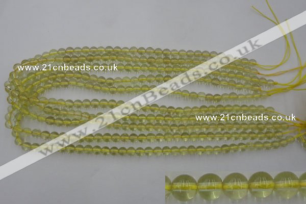 CLQ151 15.5 inches 6mm round natural lemon quartz beads wholesale