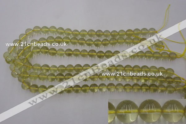 CLQ153 15.5 inches 10mm round natural lemon quartz beads wholesale