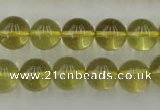 CLQ154 15.5 inches 12mm round natural lemon quartz beads wholesale