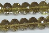 CLQ16 15.5 inches 10*14mm faceted rondelle natural lemon quartz beads