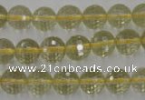 CLQ163 15.5 inches 10mm faceted round natural lemon quartz beads