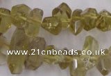 CLQ171 6*8mm – 10*16mm faceted nuggets natural lemon quartz beads