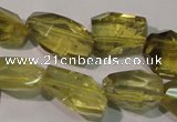 CLQ256 15.5 inches 15*18mm faceted nuggets natural lemon quartz beads