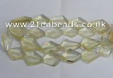 CLQ265 15.5 inches 20*25mm - 30*35mm faceted freeform lemon quartz beads