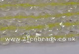 CLQ311 15.5 inches 6mm faceted nuggets lemon quartz beads