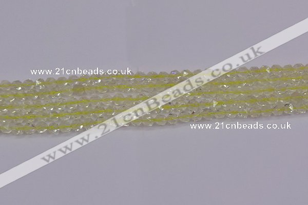 CLQ311 15.5 inches 6mm faceted nuggets lemon quartz beads