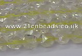 CLQ312 15.5 inches 8mm faceted nuggets lemon quartz beads