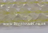 CLQ313 15.5 inches 10mm faceted nuggets lemon quartz beads