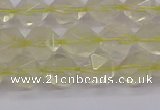 CLQ313 15.5 inches 10mm faceted nuggets lemon quartz beads