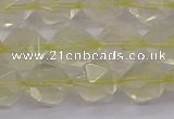 CLQ314 15.5 inches 12mm faceted nuggets lemon quartz beads