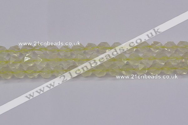 CLQ314 15.5 inches 12mm faceted nuggets lemon quartz beads