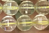 CLQ322 15.5 inches 8mm faceted round natural lemon quartz beads