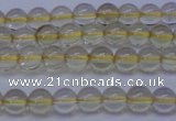 CLQ350 15 inches 4mm round natural lemon quartz beads wholesale