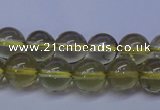 CLQ351 15 inches 6mm round natural lemon quartz beads wholesale