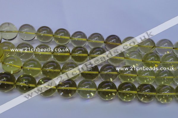 CLQ356 15 inches 16mm round natural lemon quartz beads wholesale