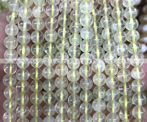 CLQ361 15 inches 6mm round lemon quartz gemstone beads