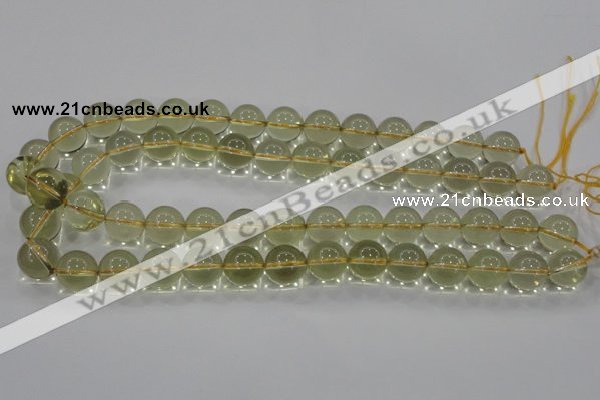 CLQ53 15.5 inches 12mm round natural lemon quartz beads wholesale