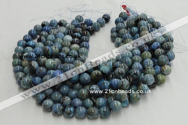 CLR02 16 inches 8mm round larimar gemstone beads wholesale