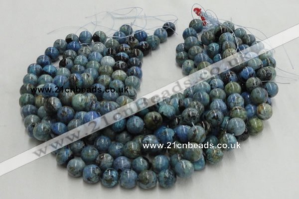 CLR03 16 inches 10mm round larimar gemstone beads wholesale