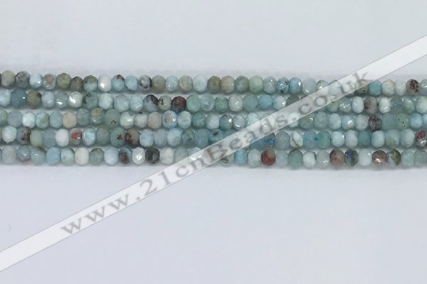 CLR100 15.5 inches 2*3mm faceted rondelle larimar gemstone beads