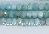 CLR108 15.5 inches 2*3mm faceted rondelle natural larimar beads