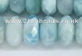 CLR114 15.5 inches 5*9mm faceted rondelle natural larimar beads