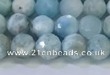 CLR118 15.5 inches 5.5mm faceted round larimar gemstone beads