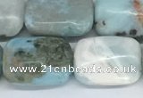 CLR127 15.5 inches 10*14mm rectangle larimar gemstone beads