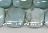 CLR131 15.5 inches 10*10mm square natural larimar gemstone beads