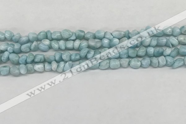 CLR134 15.5 inches 3*4mm - 4*6mm chips natural larimar gemstone beads