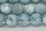 CLR137 15.5 inches 7mm faceted round natural larimar beads