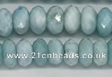 CLR139 15.5 inches 4*6mm faceted rondelle natural larimar beads